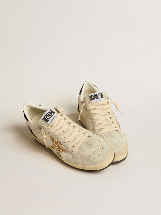 Ball Star LTD pour femme en cuir nappa et en daim avec étoile à paillettes et contrefort noir