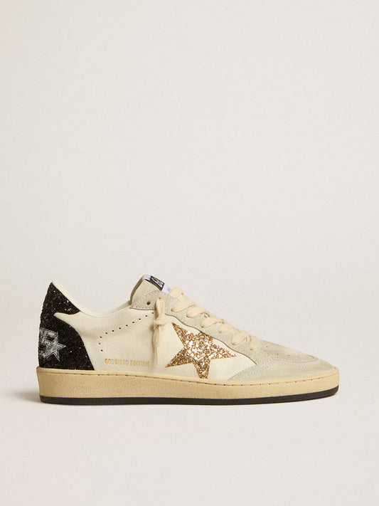 Ball Star LTD pour femme en cuir nappa et en daim avec étoile à paillettes et contrefort noir
